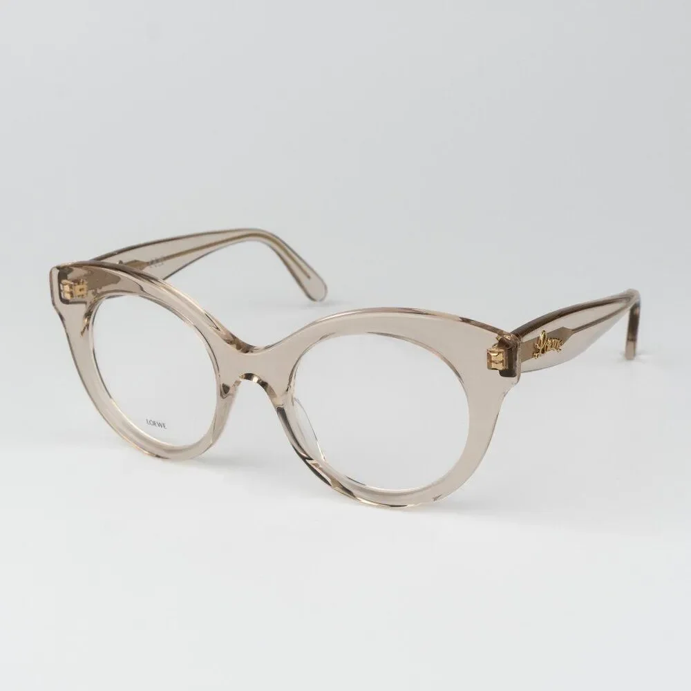 Loewe CURVY Women Eyeglasses Brown Round LW50074I 057 NEW AUTHENTIC